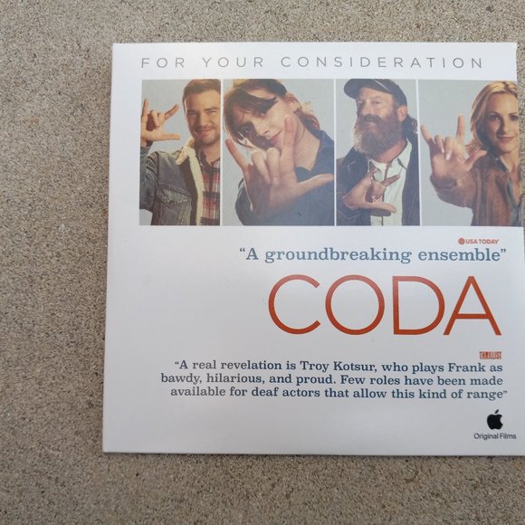FOR YOUR CONSIDERATION FYC - CODA - SAG DVD Screener - Picture 2 of 6